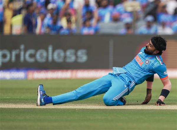 Injury scare for India as Hardik Pandya twists ankle during World Cup clash against Bangladesh, taken for scans